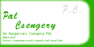 pal csengery business card